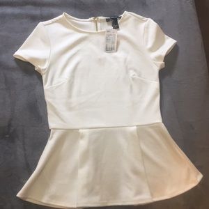 White flared top, new with tags